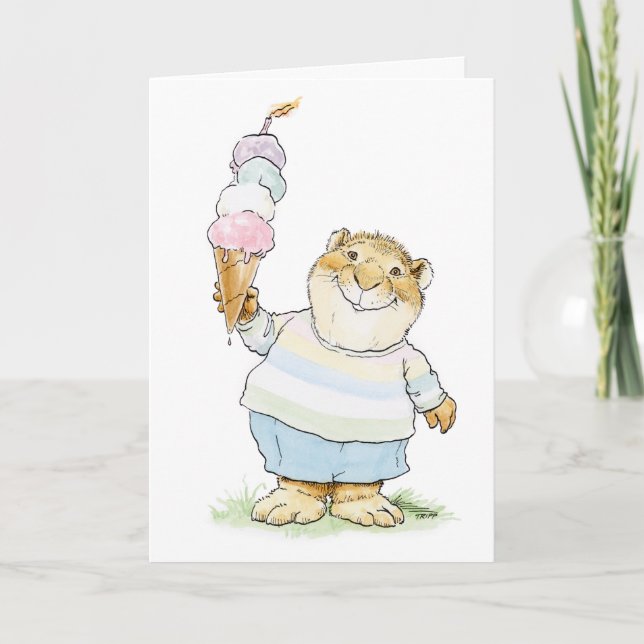 Carte de rat musqué d'anniversaire de (Devant)