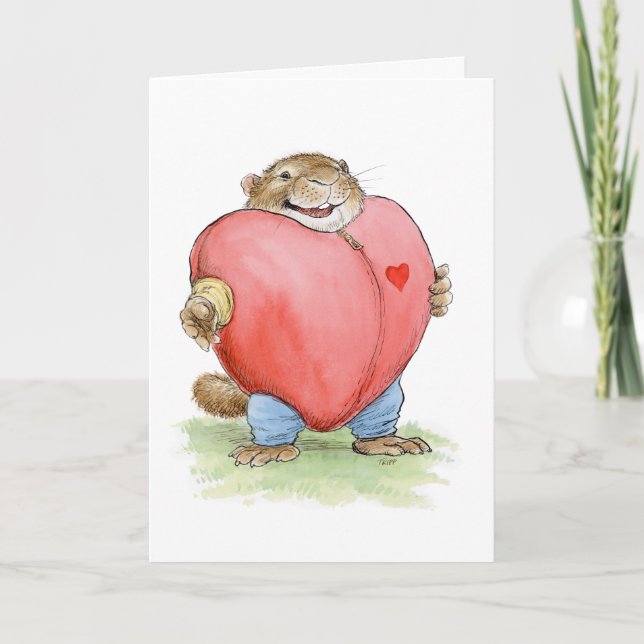 Carte de rat musqué de costume de coeur de (Devant)