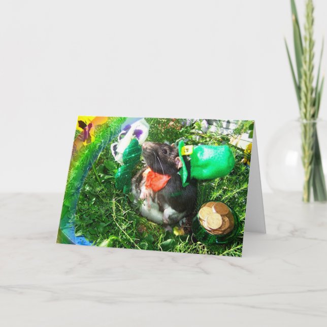 Carte de rat St. Patrick's Day (Devant)