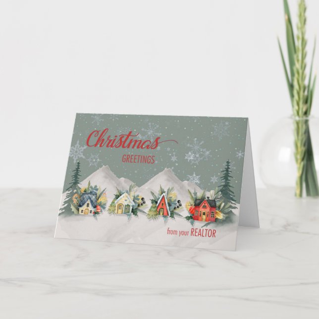 Carte De Réaltor Christmas Village Homes (Devant)