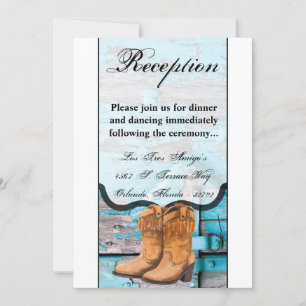 Carte de réception 3,5 x 7 Bottes de porte en bois