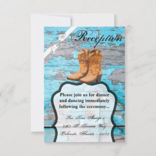Carte de réception 3,5x5 Bottes de porte en bois b