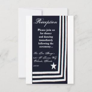 Carte de réception 3,5x7 Marine Robe d'été Blues U