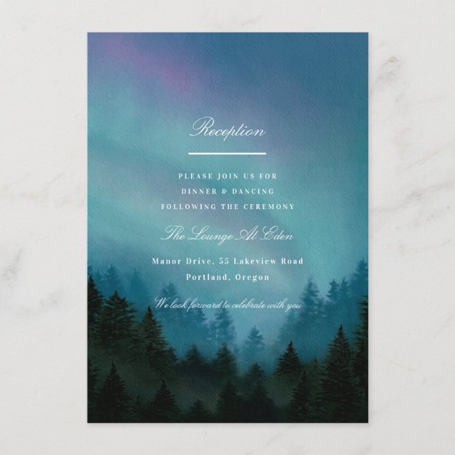 Carte de réception Aurora (Devant)