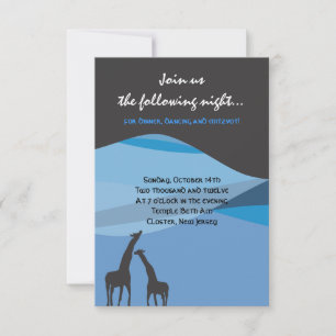 Carte de réception Bat mitzvah Ark Bar de Noah