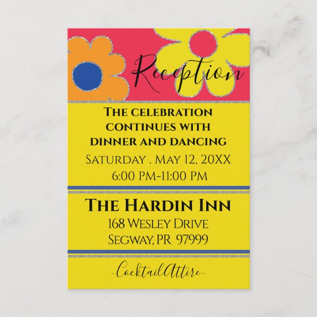 Carte de réception Bat mitzvah BM Bar Mitzvah Flow (Devant)