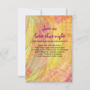 Carte de réception Bat mitzvah DREAMER