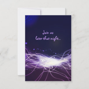 Carte de réception Bat mitzvah Neon Star