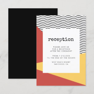 Carte de réception dans le style pop art Memphis d