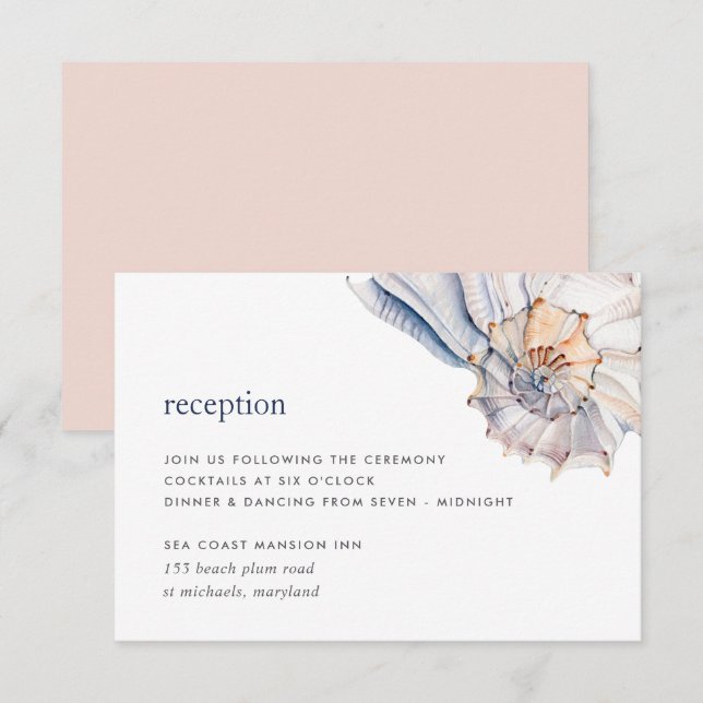 Carte de réception de bord de mer (Devant / Derrière)