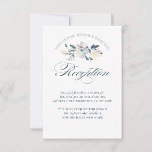 Carte de réception de mariage à l'aquarelle Vintag