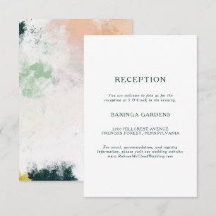 Carte de réception de mariage Abstraite colorée