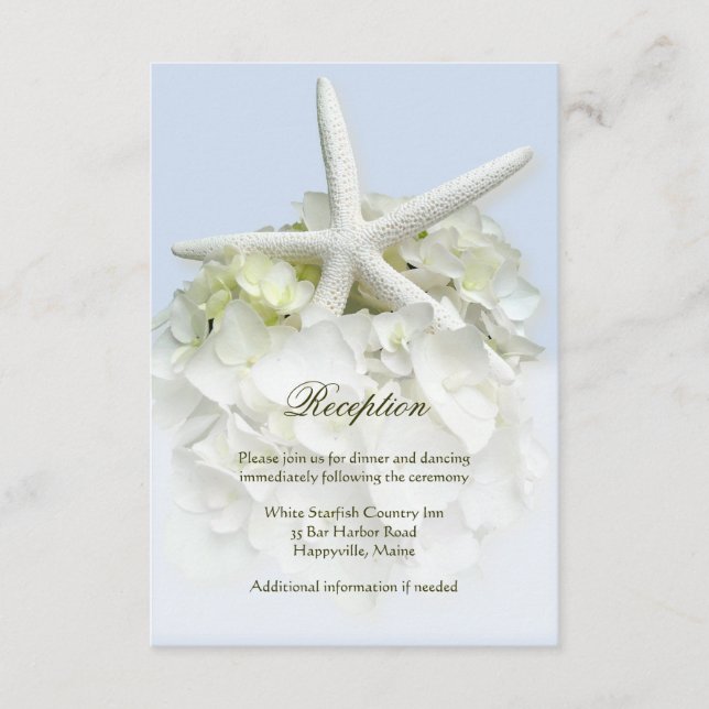 Carte de réception de mariage au jardin en bord de (Devant)