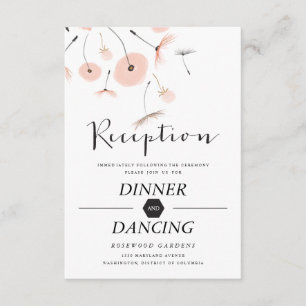 Carte de réception de mariage avec typographie mod