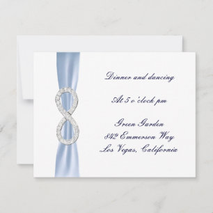 Carte de réception de mariage Blue Diamond Infinit