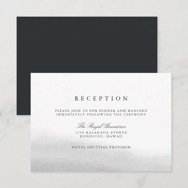 Carte de Réception de Mariage Brouillard (Devant / Derrière)
