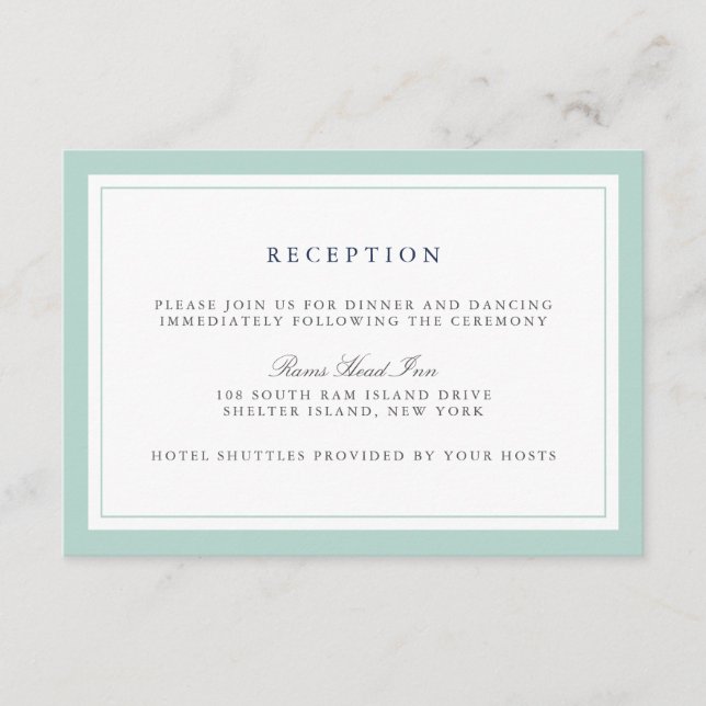 Carte de réception de mariage de la Marine et de l (Devant)