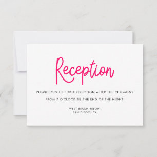 Carte de réception de mariage en calligraphie mode