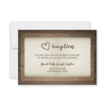 Carte de réception de mariage en forme de cœur en 