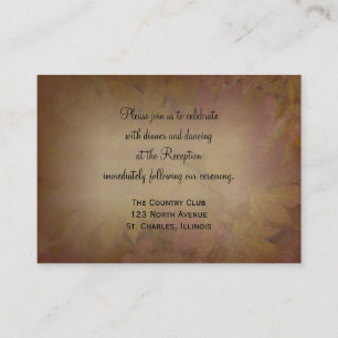 Carte de réception de mariage Feuille en érable co