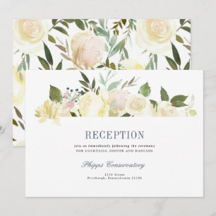 Carte de réception de mariage Floral Boho