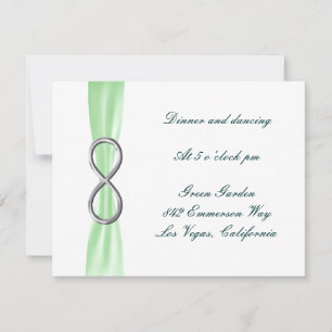 Carte de réception de mariage Green Infinity