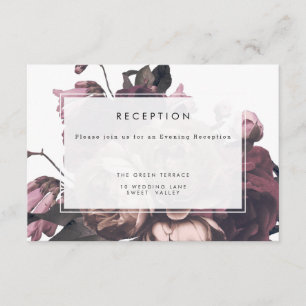 Carte de réception de mariage Imaginaire violet