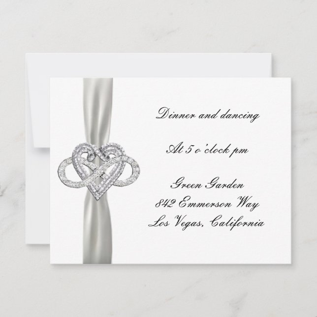 Carte de réception de mariage Infinity Heart (Devant)