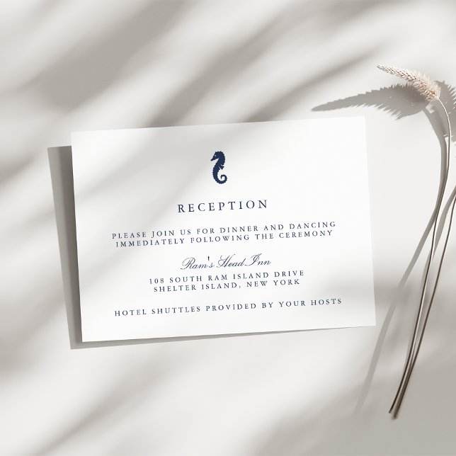 Carte de réception de mariage licorne nautique (Créateur téléchargé)