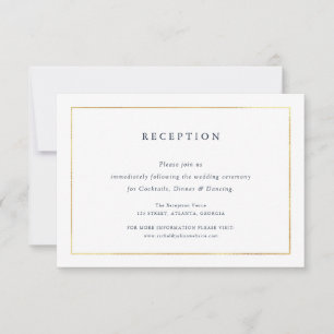 carte de réception de mariage nautique élégante