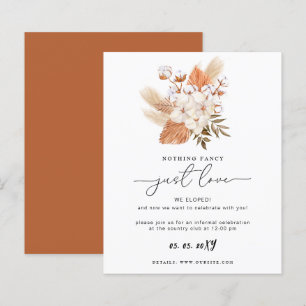 Carte de réception de mariage Pampas en terre cuit