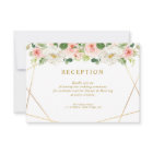 carte de réception de mariage rose flush