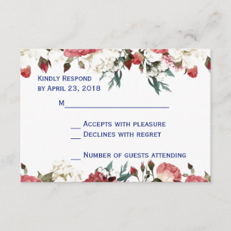 carte de réception de mariage rsvp