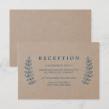 Carte de réception de mariage Rustique Floral | Fa