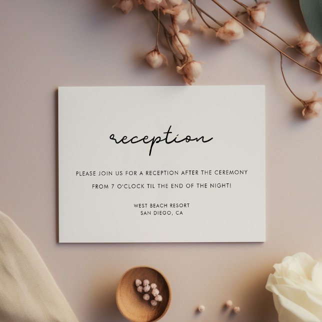 Carte de réception de mariage simple (Créateur téléchargé)