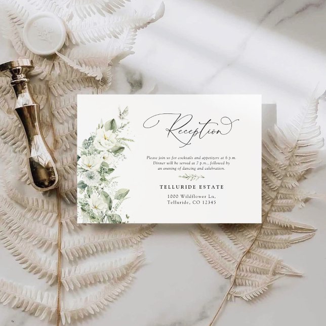 Carte de réception de mariage verte Dusty Sage (Créateur téléchargé)