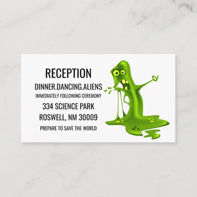 Carte de réception de monstre de slime de science- (Devant)