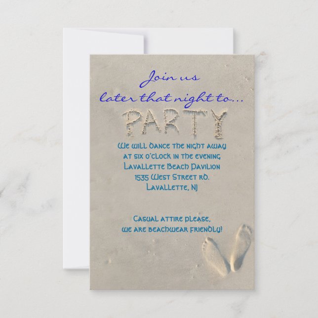 Carte de réception de partie de bat mitzvah de (Devant)