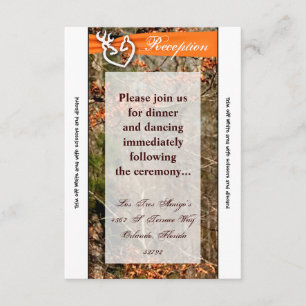 Carte de réception Deer Couple Doe Buck Camo 3,5 x