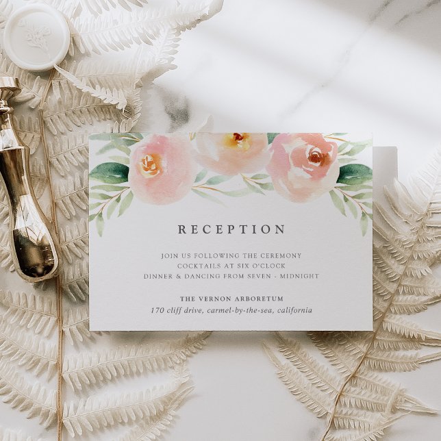 Carte de réception florale aérée (Créateur téléchargé)