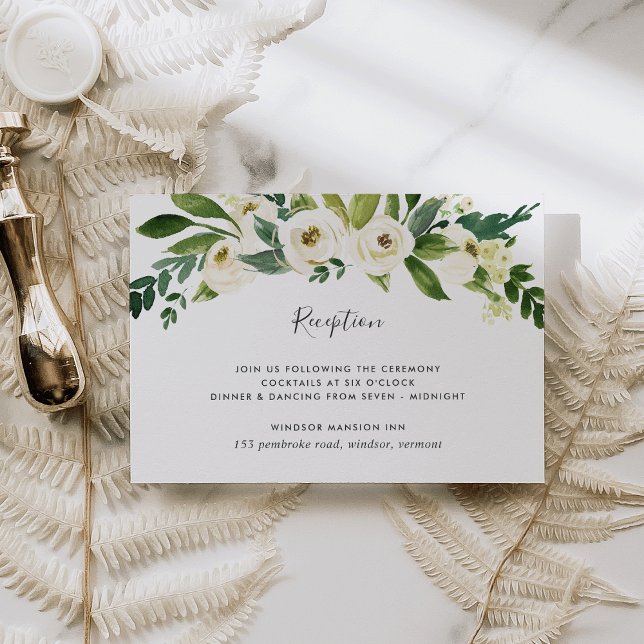Carte de réception florale Alabaster (Créateur téléchargé)