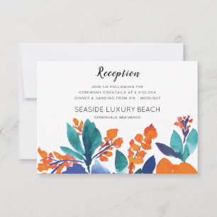 Carte de réception florale vibrante
