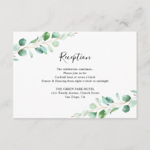 Carte de réception géométrique Eucalyptus Greenery