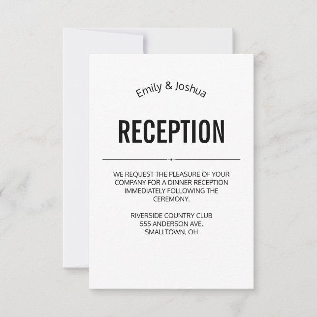 Carte de réception Invitation Mariage modèle perso (Devant)