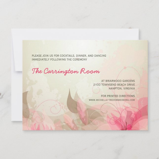Carte de réception Invitations Abstraites de maria (Devant)