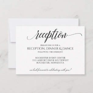Carte de Réception Luxueuse Calligraphie-Typograph