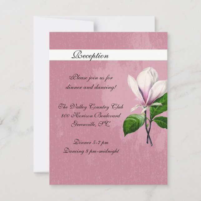 Carte de réception Magnolia Song (Devant)