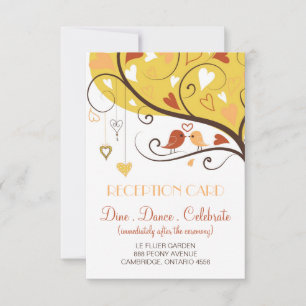 Carte de réception Mariage Lovebirds d'automne mig