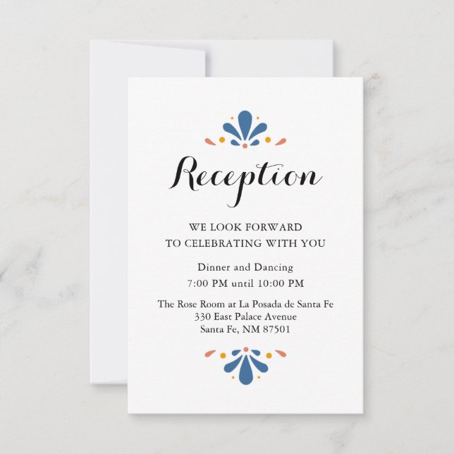 Carte de réception mexicaine Talavera Wedding (Devant)