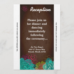 Carte de réception Neon Spring Floral 3,5 x 7